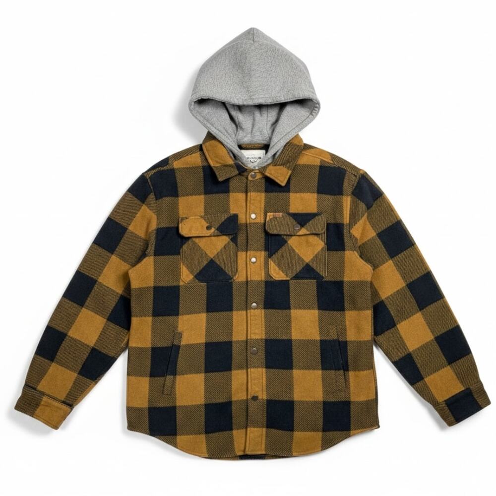 Matix Jacket Men’s Large Plaid Sherpa Lined Snap Front Flannel Shacket Layers
